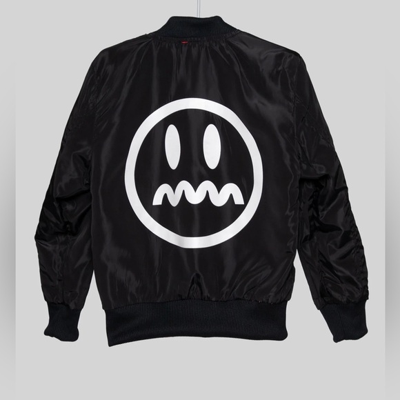 Reversible bomber jacket (Black on one side, Dark Blue on the other) - Picture 1 of 2